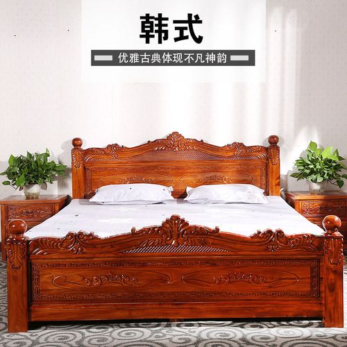 厂家直销私人订制老榆木实木家具 双人床单人床 来图定制