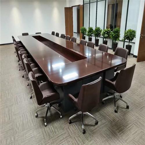 深圳鸿河家具厂家会议室桌椅组合会议室桌子